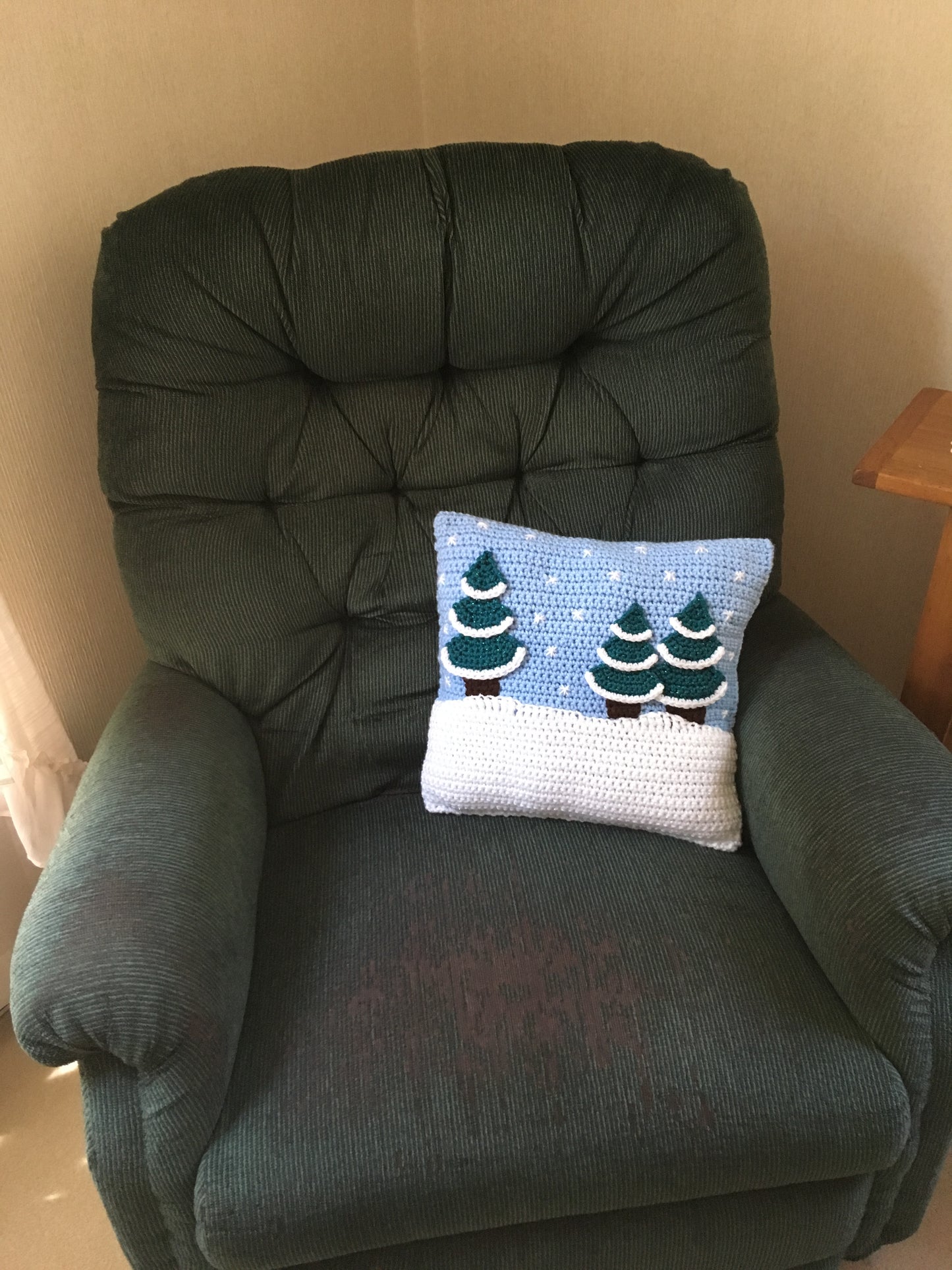 Winter Scene Throw Pillow